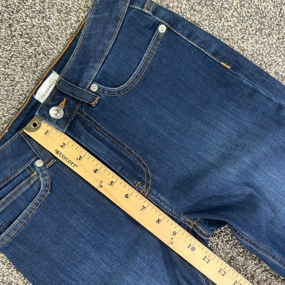 NEW 7Diamonds Coco Mid-Rise Capri Jeans Womens 26 Blue Denim Stretch Casual - Picture 11 of 14